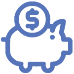 budget piggy bank icon